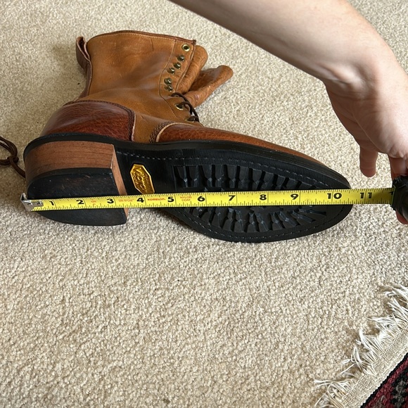 RARE Vintage Handcrafted J Chisholm two tone logger packer boot - Picture 15 of 16